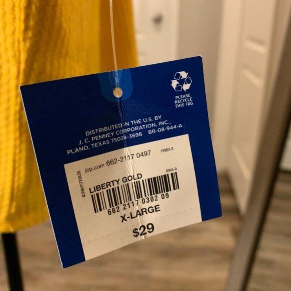 JCPenney Arizona | Waffle Low Shoulder Blouse - Picture 8 of 9